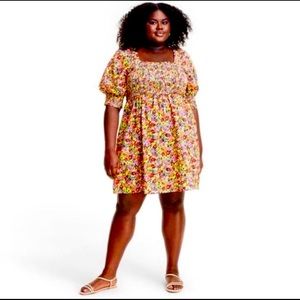 Rixo for Target puff sleeve floral dress BNWT